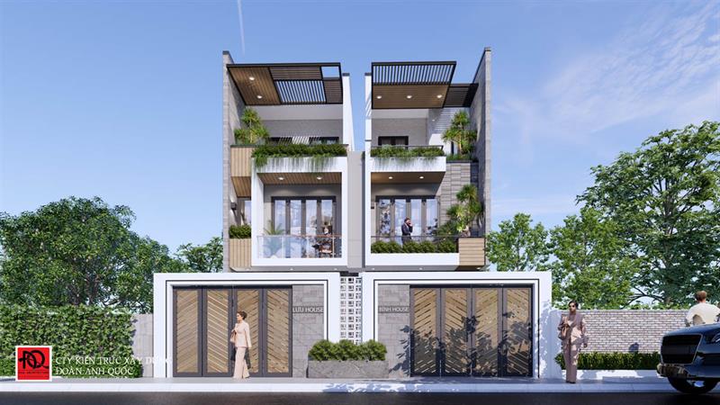 Thiết kế nhà Phan Thiết, Xây nhà trọn gói Phan Thiết, Thi công nhà trọn gói Phan Thiết, Thiết kế Thi công nội thất Phan Thiết Bình Thuận, Công ty Xây dựng Bình Thuận, Thiết kế nhà Bình Thuận, Xây nhà trọn gói Bình Thuận. Thiết kế hai căn nhà phố “sinh đôi” tại Lagi - Bình Thuận